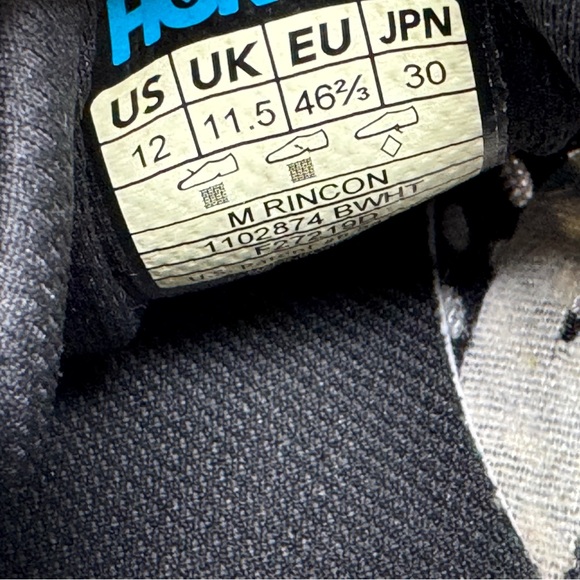 Hoka One Rincon 1102874 bwht mens size 12 - Picture 13 of 13